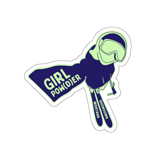 GIRL POW(D)ER Skier 2 Die-Cut Stickers